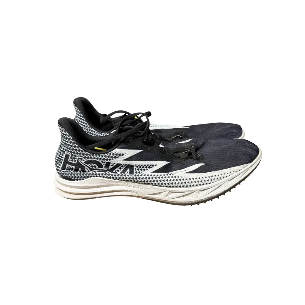 Hoka Men's Crescendo MD Black White Track Field Racing Spikes Size 13